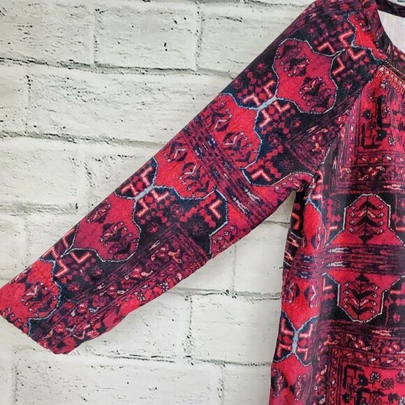 Soft Surroundings Ottoman Velvet Long Sleeve Shirt Womens Size Small - Picture 7 of 8